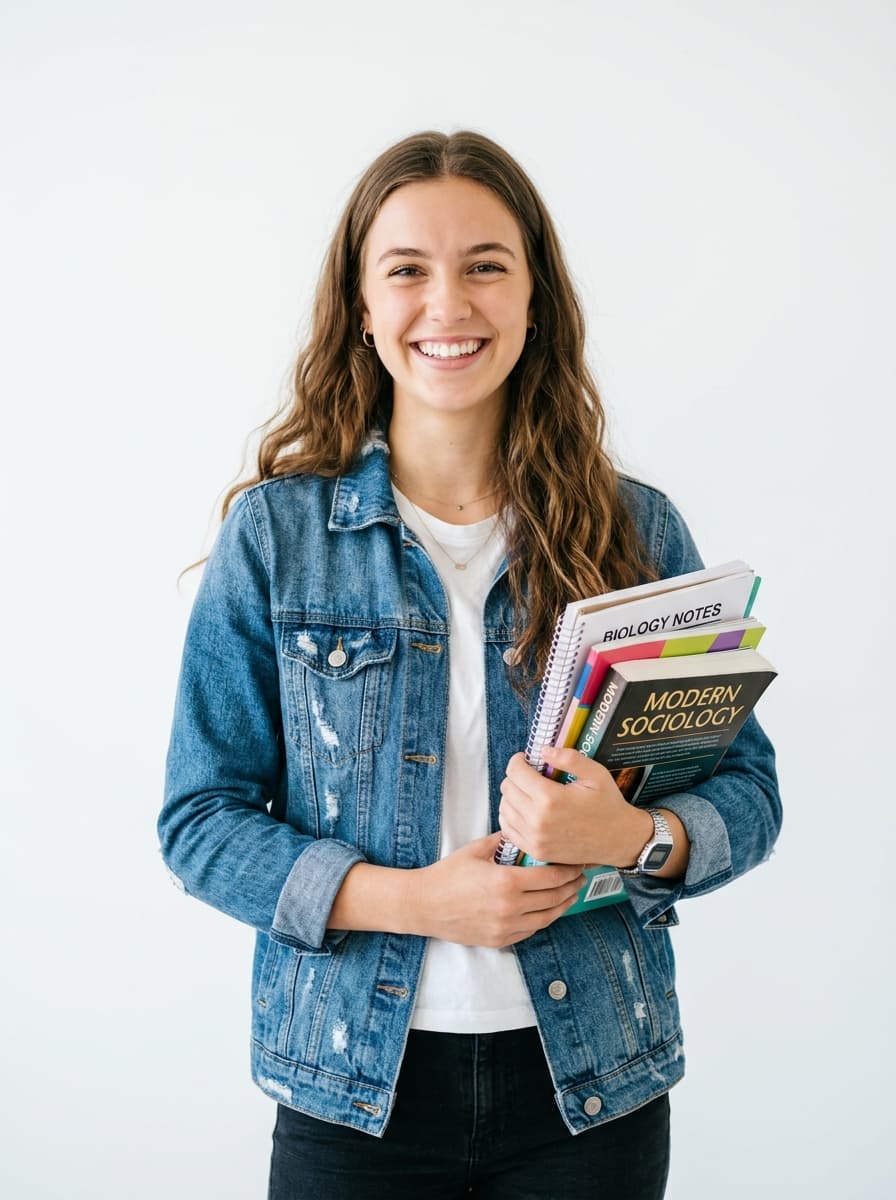 College Tutor Student with notebooks